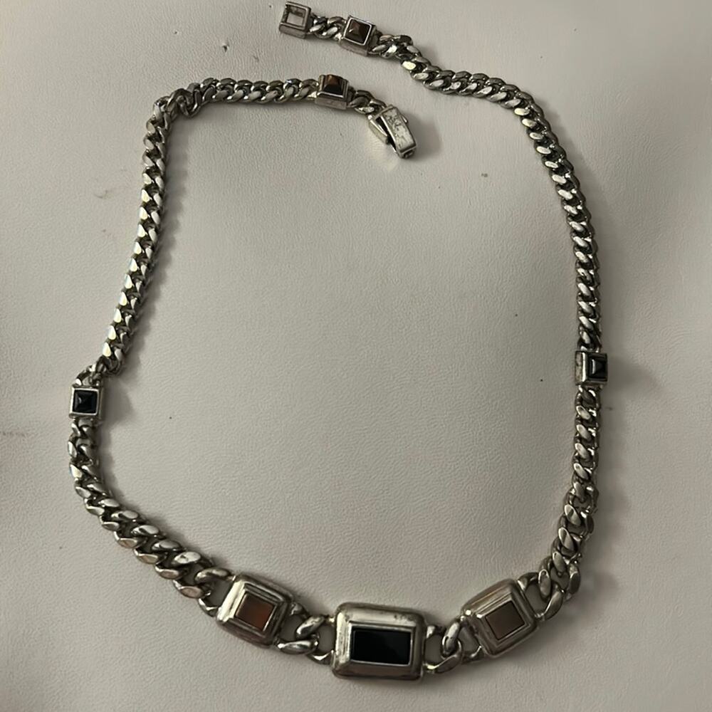15in choker style necklace, LC initials on the back